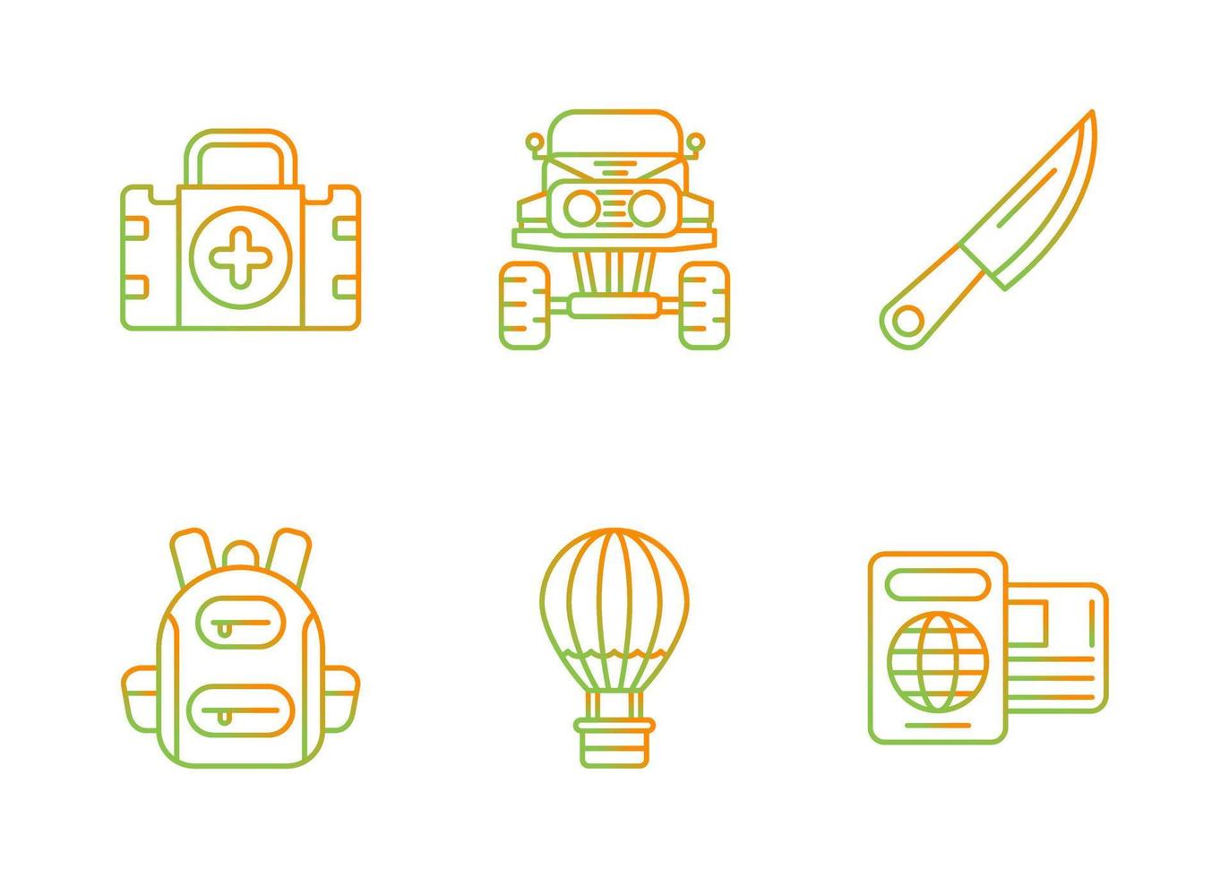 Adventure Vector Icon Set