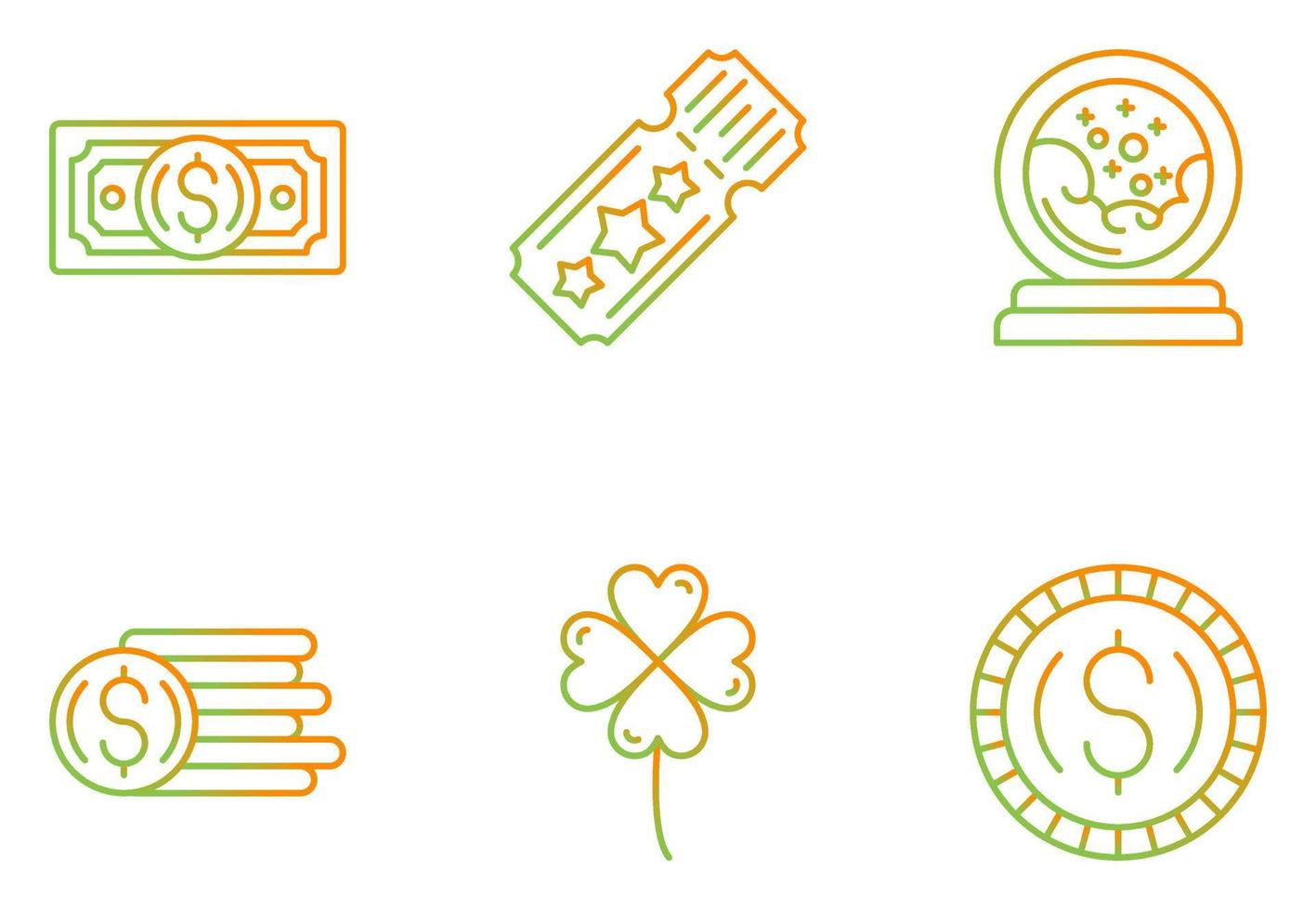 Lottery Vector Icon Set