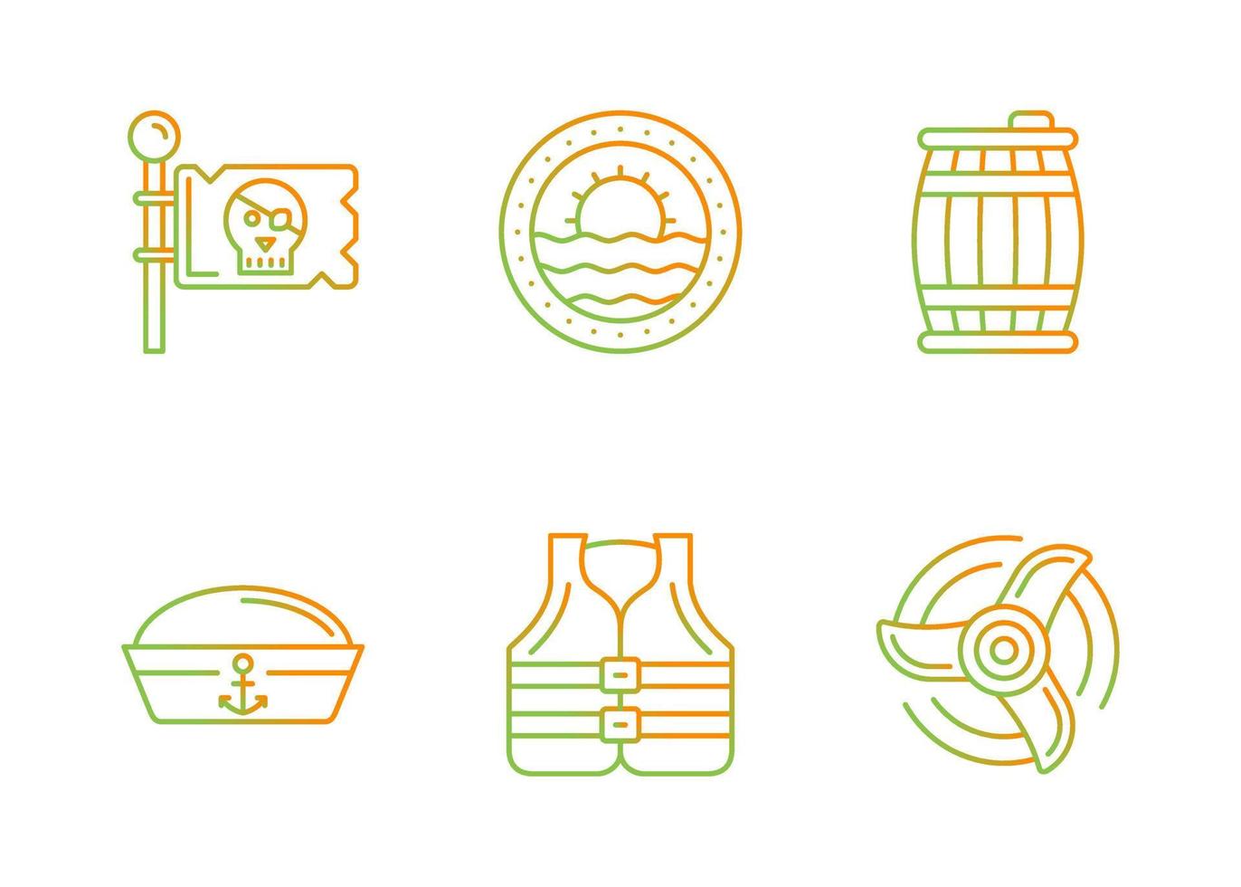 Sailing Vector Icon Set