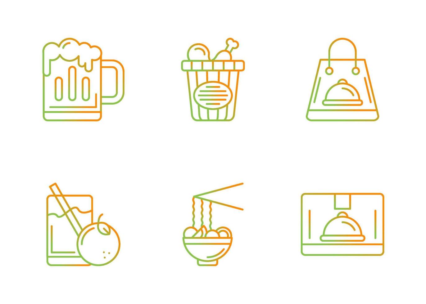 Take away Vector Icon Set