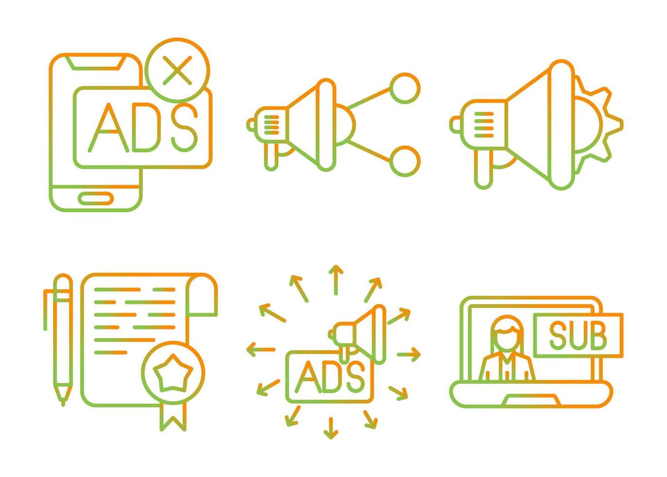 Digital Marketing Vector Icon Set