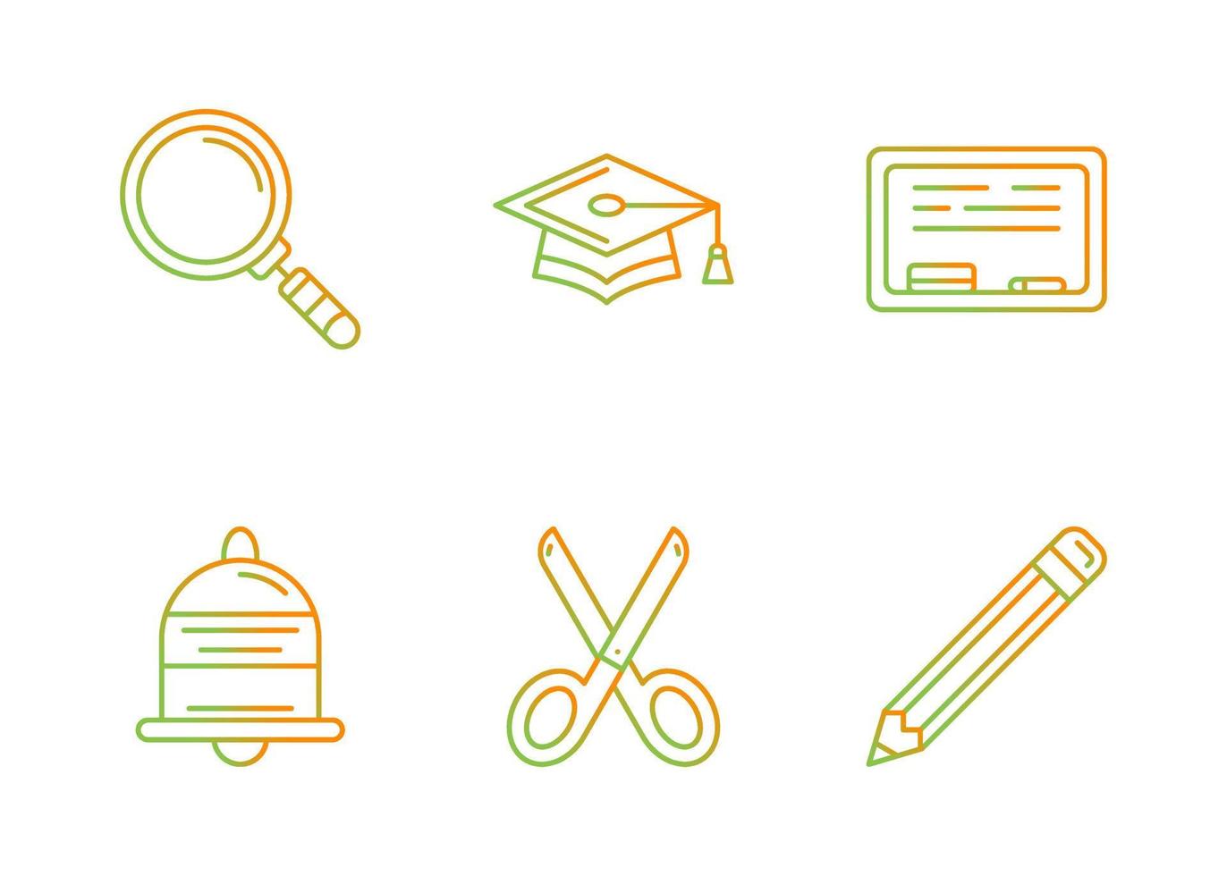 conjunto de iconos de vector de educación