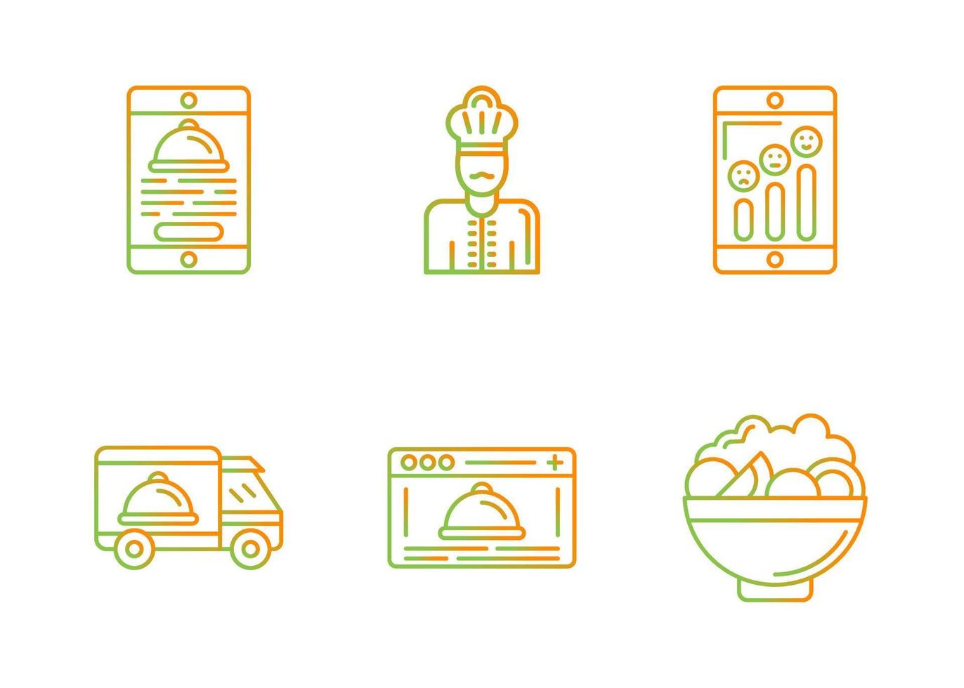Take away Vector Icon Set