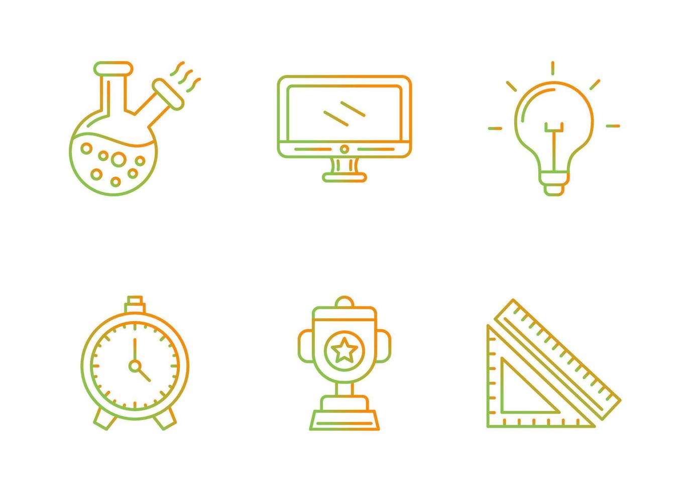 conjunto de iconos de vector de educación