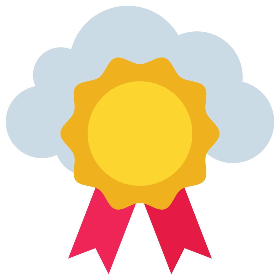 Prize - Flat color icon. vector