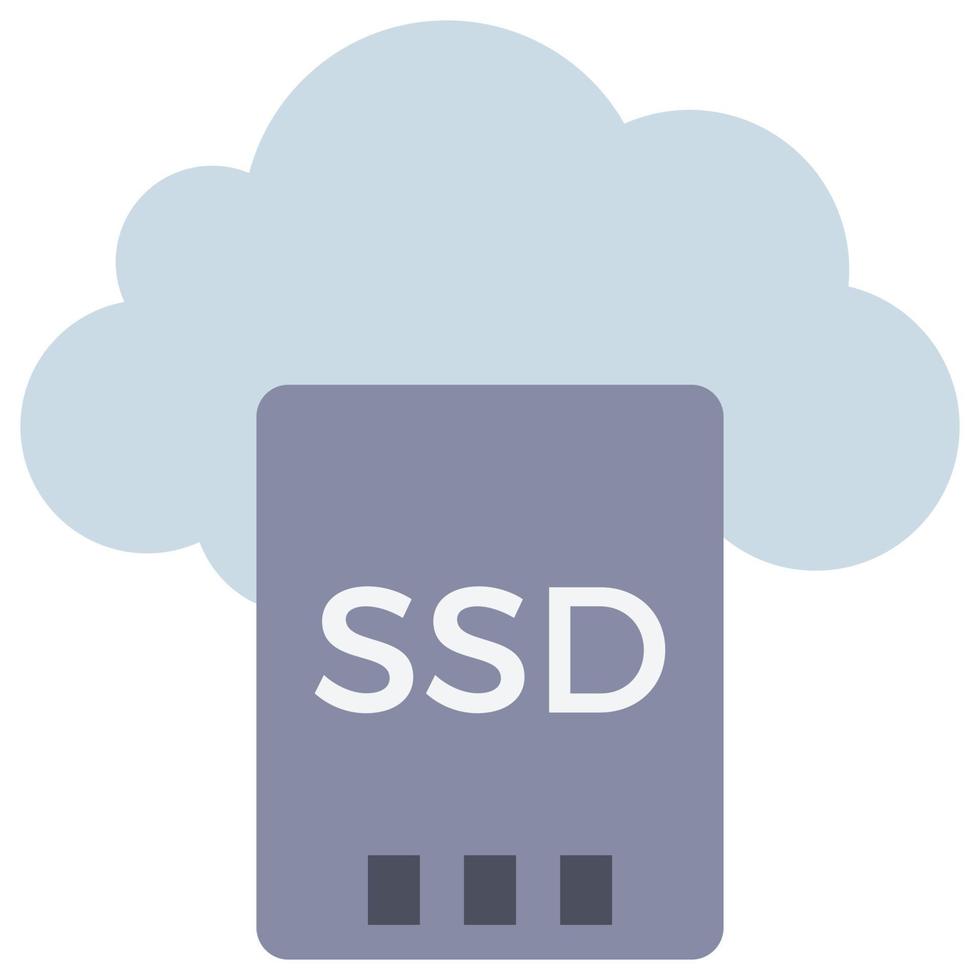 Ssd Card - Flat color icon. vector