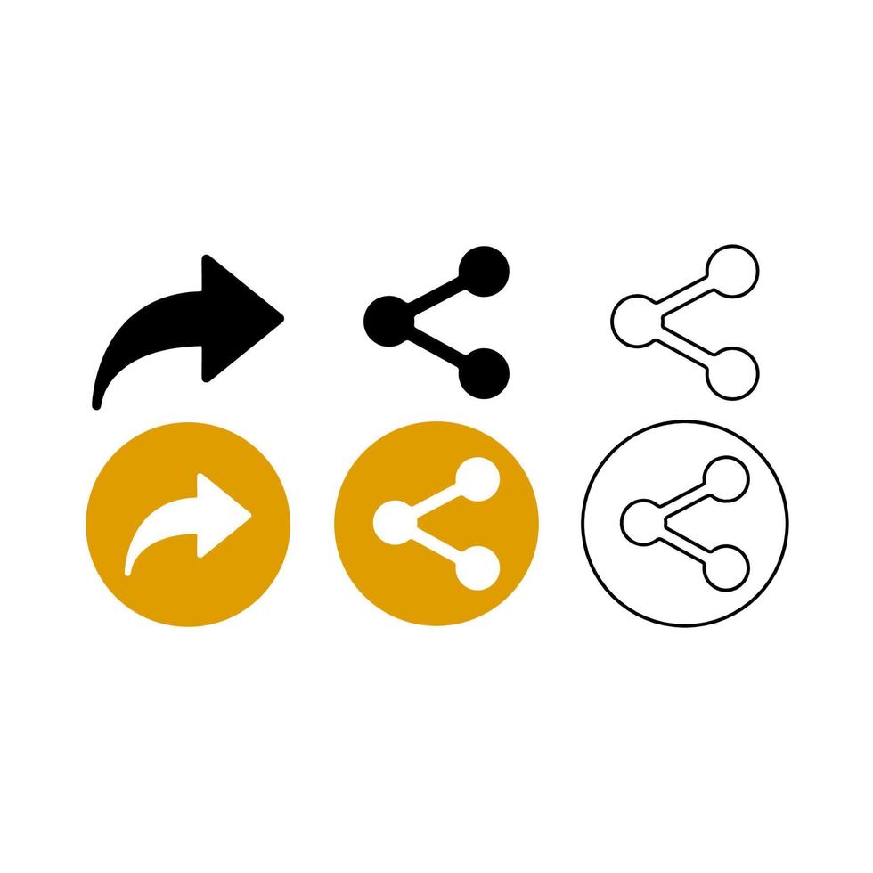 compartir logotipo o ilustración de icono vector