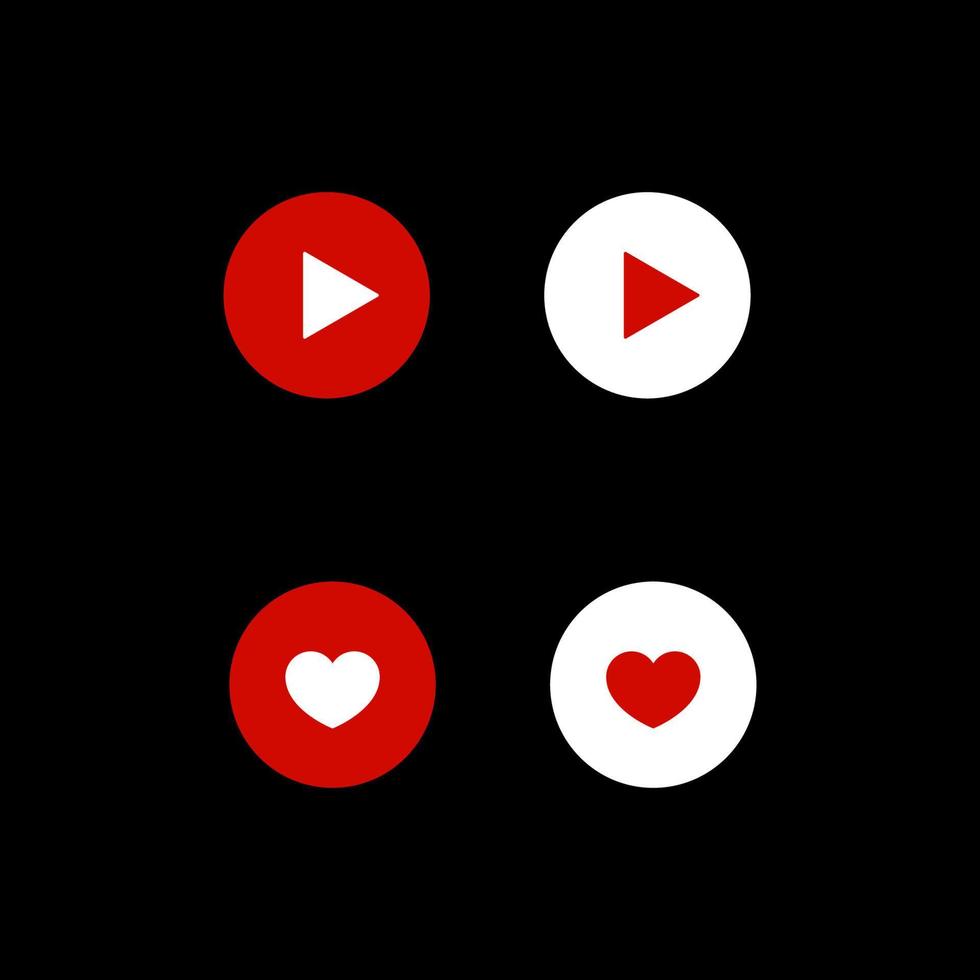 logotipo de ilustración de jugar y amar vector