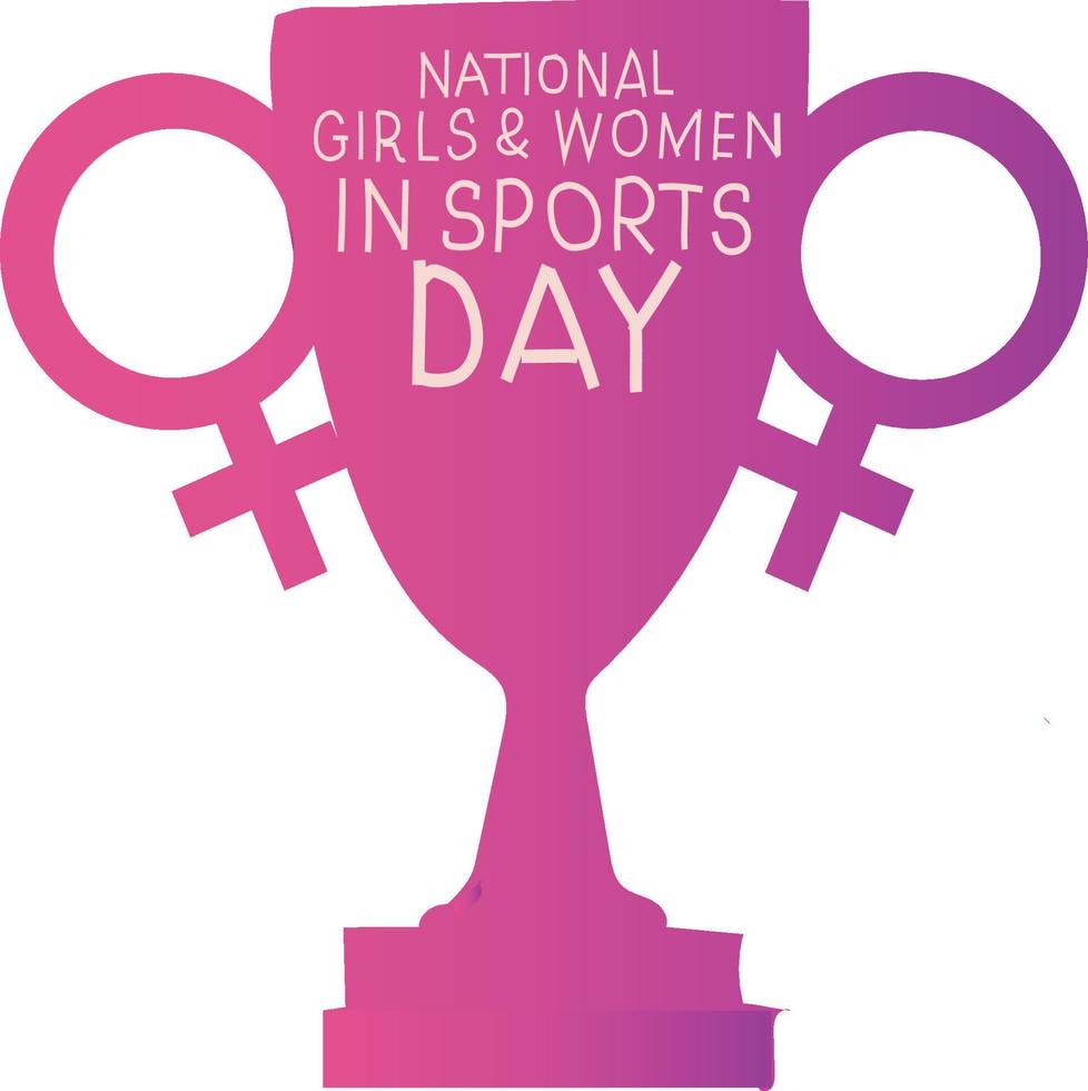 National Girls and Women in Sports Day Vector illustration.