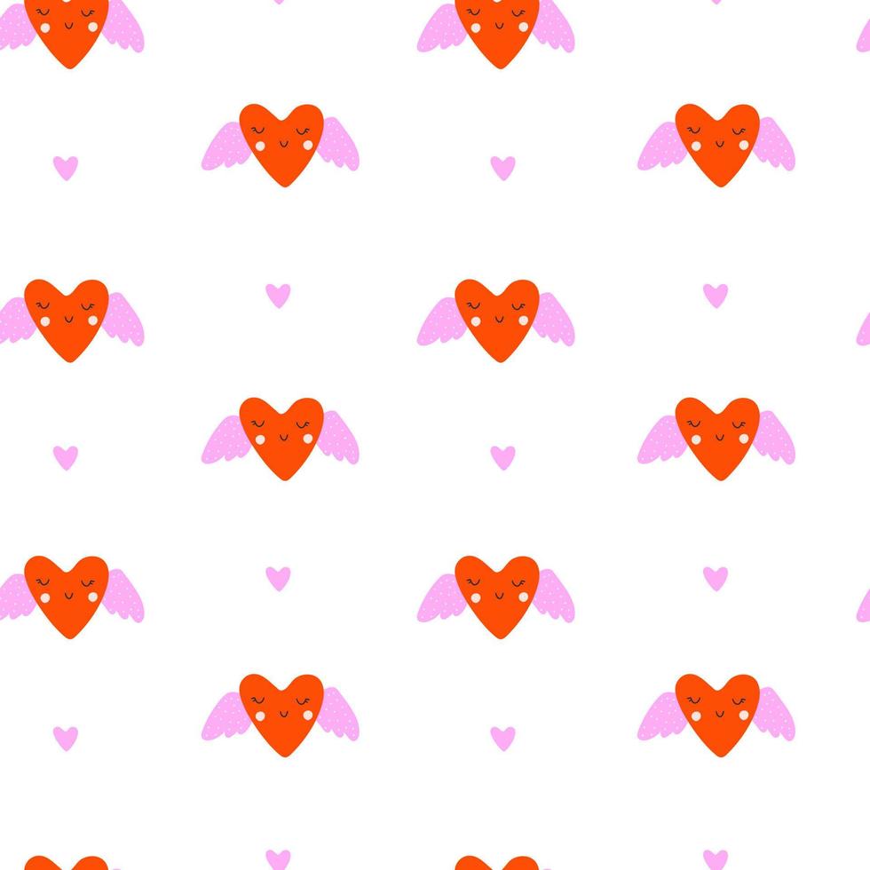 Seamless pattern with hearts. Vector illustrations