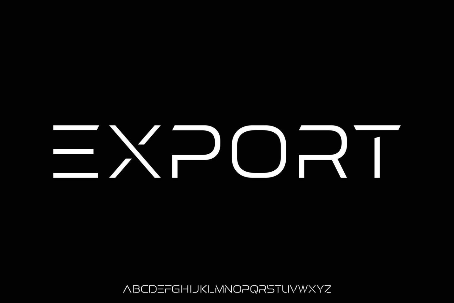 Modern abstract futuristic style font vector