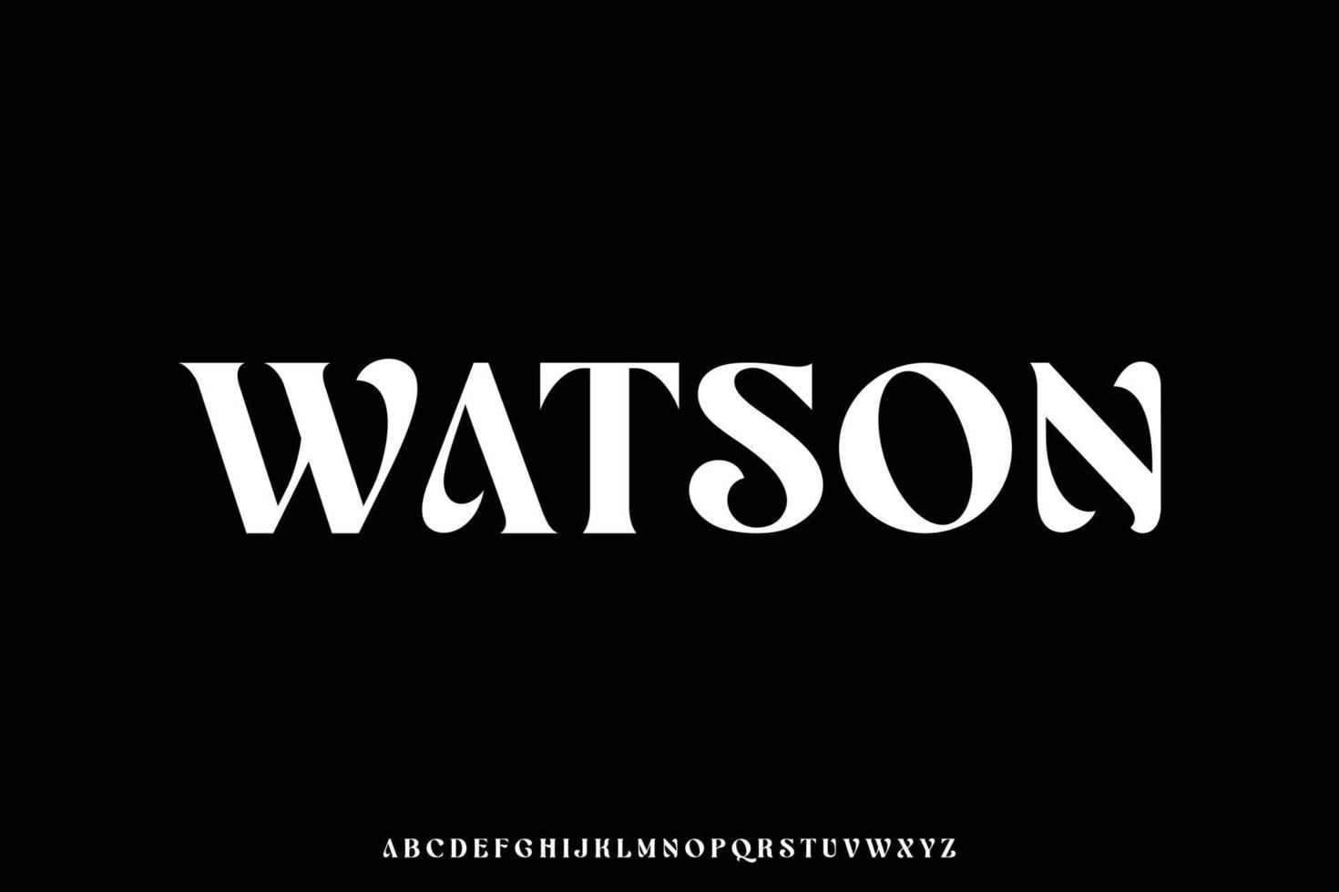 Elegant luxury natural curved display font vector