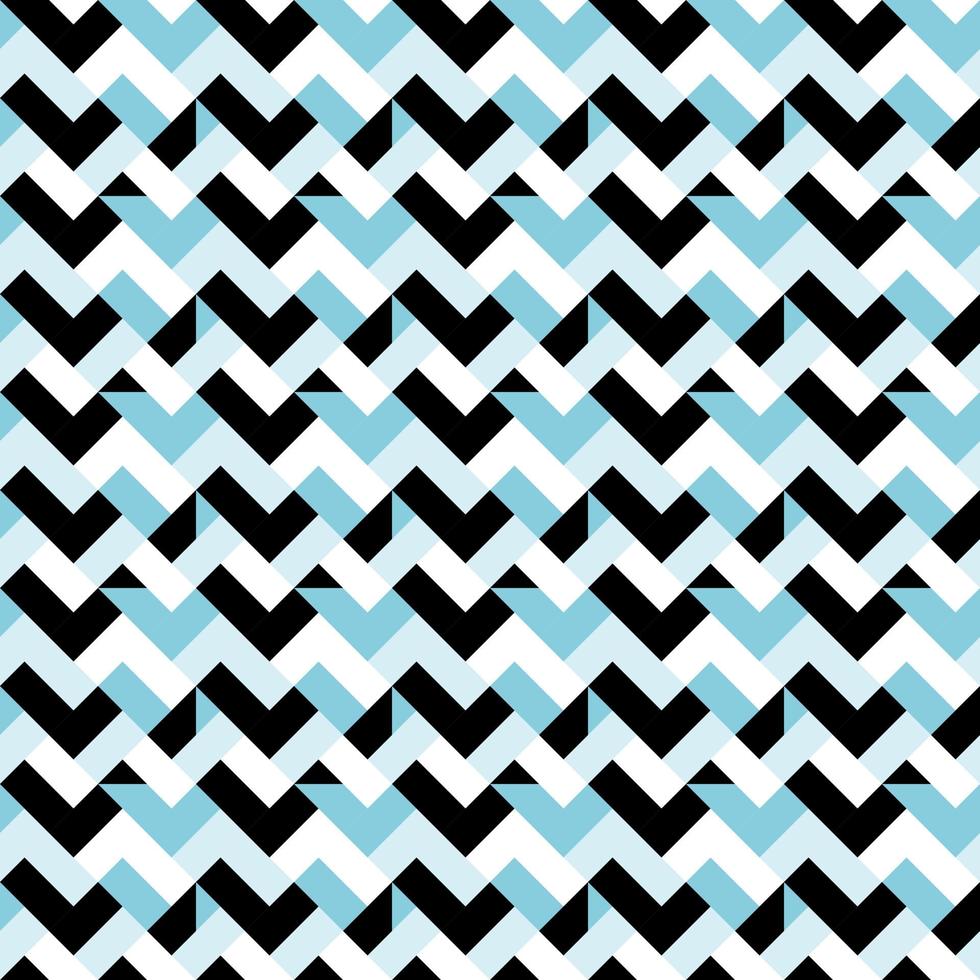 seamless pattern zig zag chevron black and blue vector