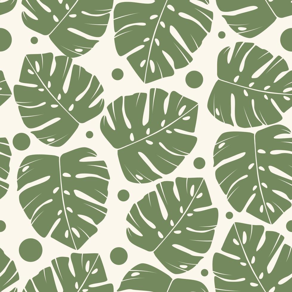 Tropical seamless pattern with palm leaves elements. Modern abstract design for paper, cover, fabric, print vector