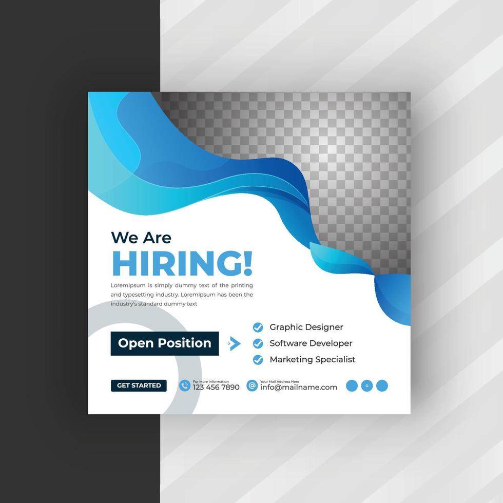 Poster for we are hiring. employees needed. Job recruitment design for companies or agency. vector