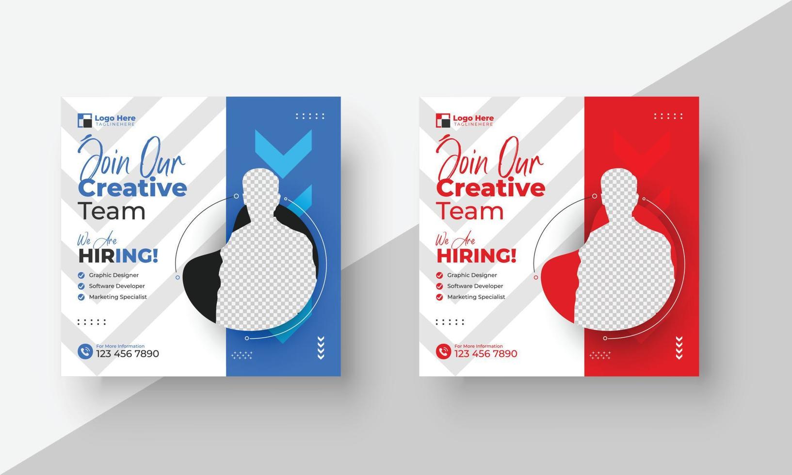 Poster for we are hiring. employees needed. Job recruitment design for companies or agency vector