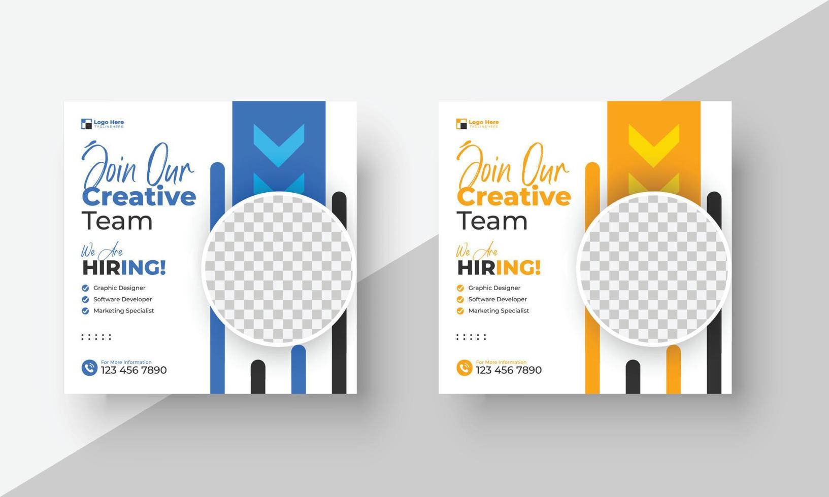 Poster for we are hiring. employees needed. Job recruitment design for companies or agency vector