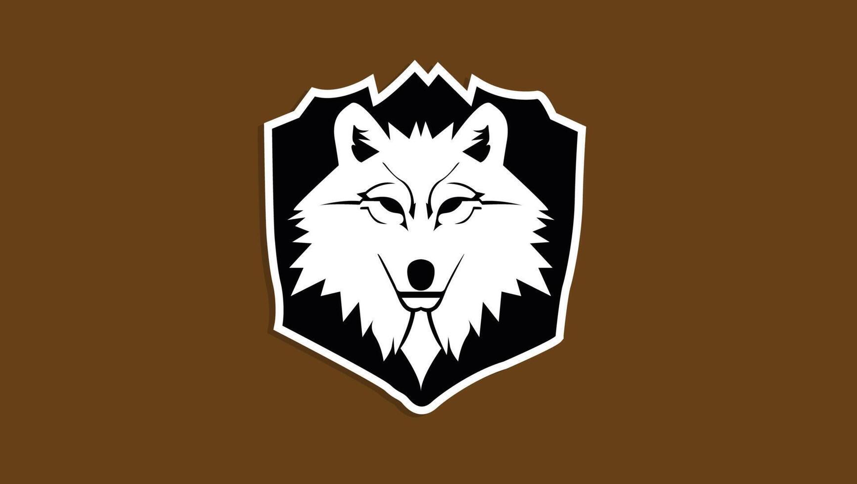 un diseño de logotipo de cabeza de lobo o zorro minimalista que emana elegancia y profesionalismo vector