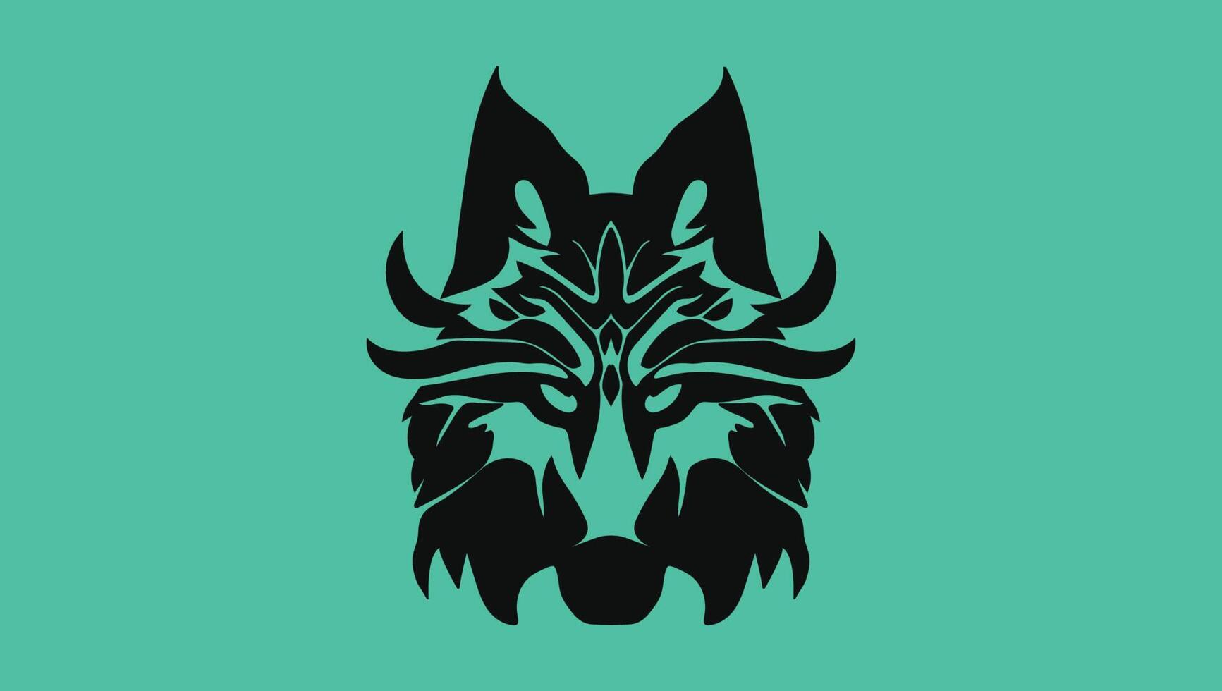 A stylish and modern wolf or fox head logo design that embodies ...