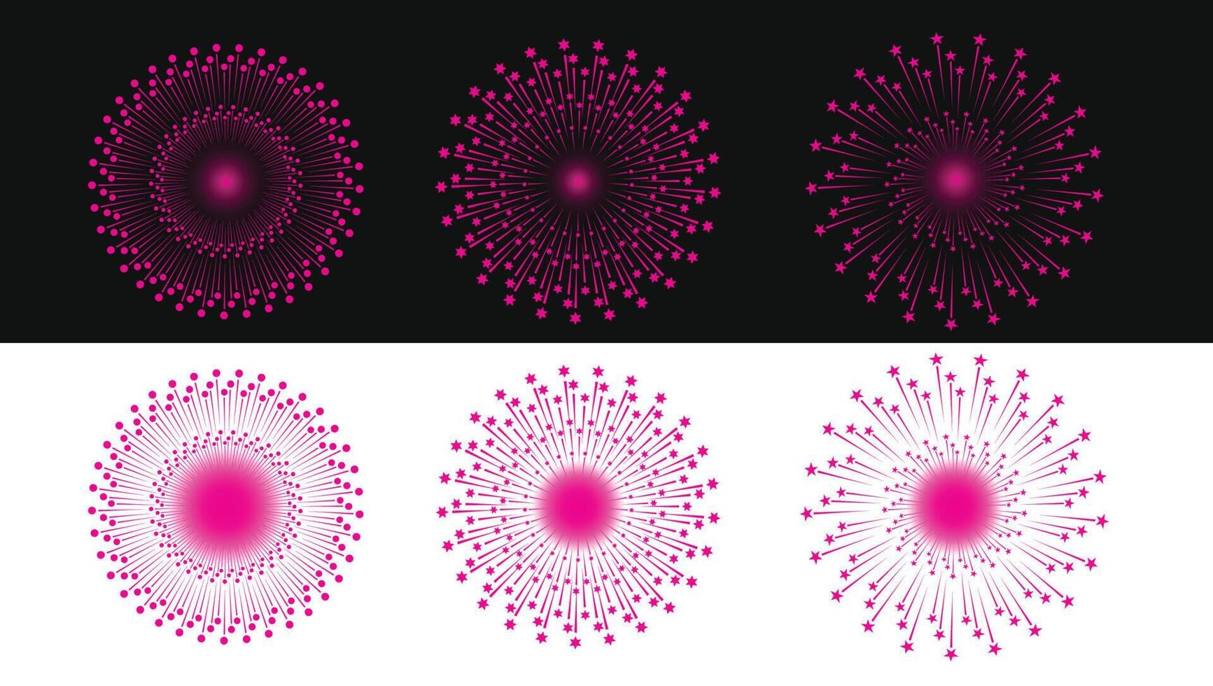 Fireworks Celebration Design Elements for making lighting designs vectors  illustrations 2