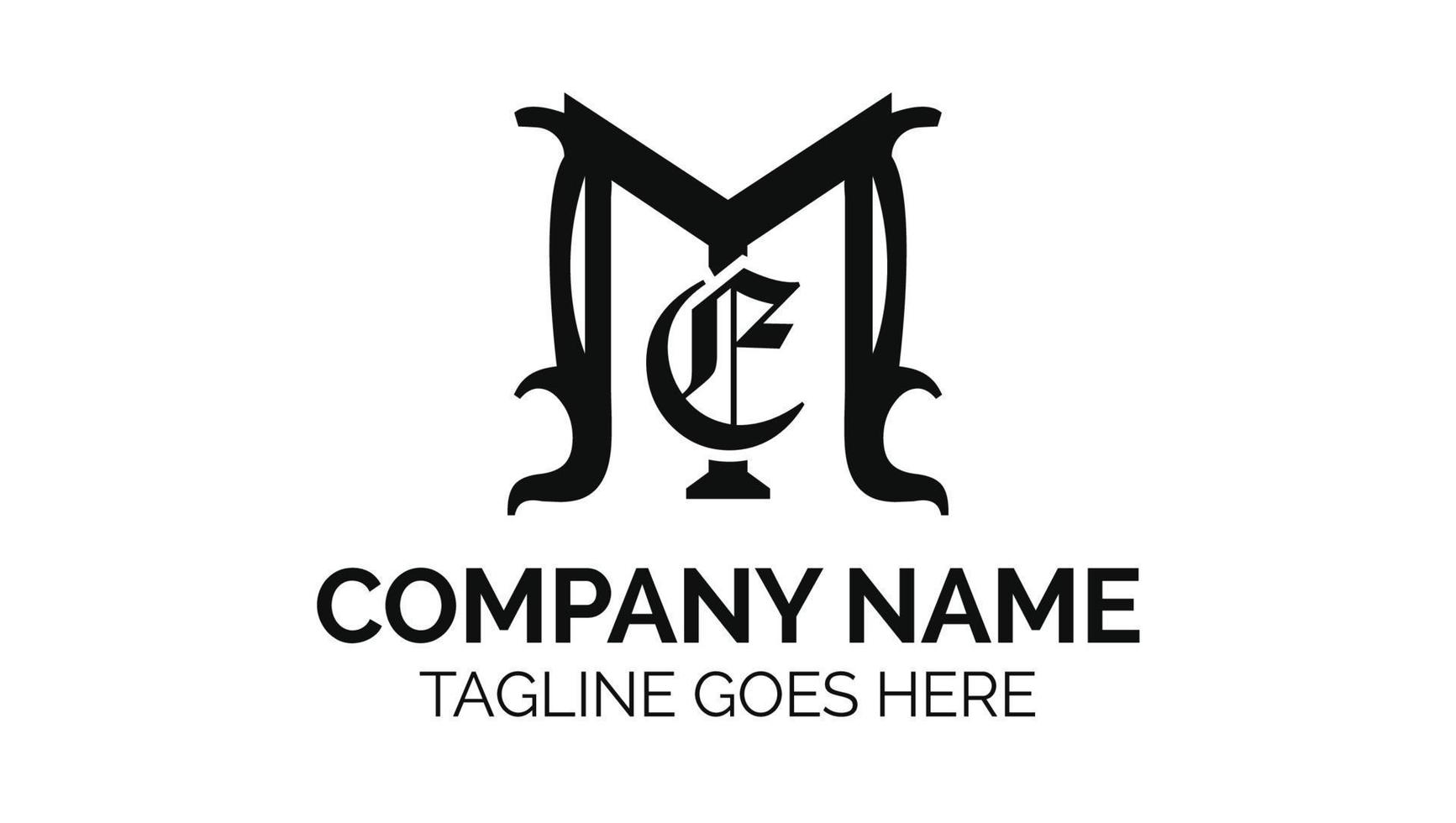 EM or ME Modern Name Initials Creative Minimalist Logo Design template vector