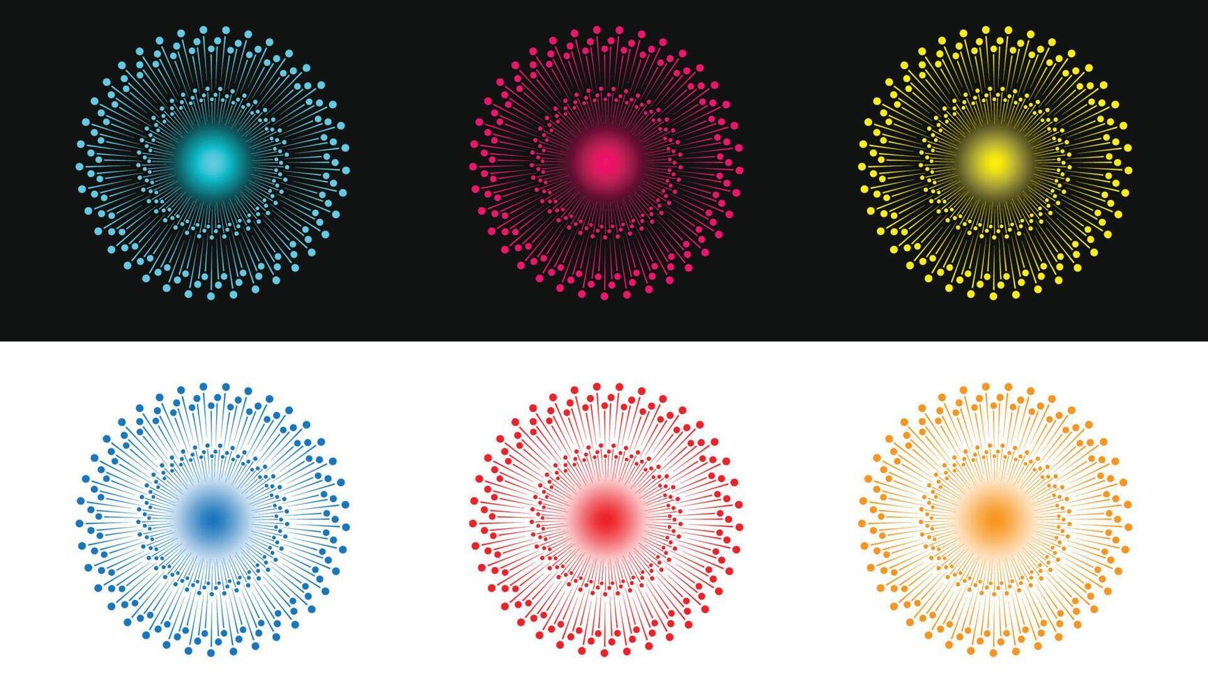 Fireworks Celebration Design Elements for making lighting designs vectors  illustrations 4