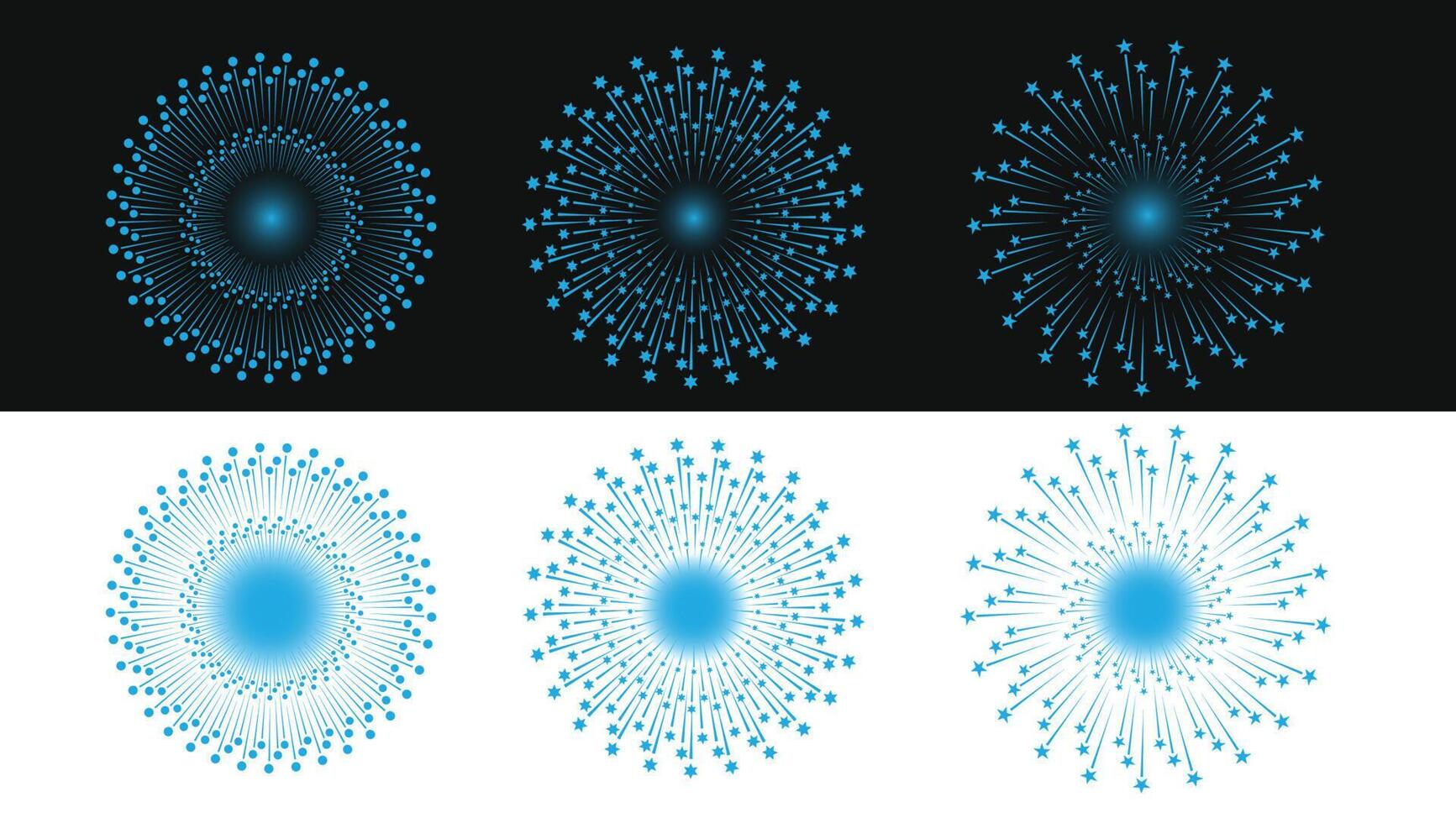 elementos de diseño de celebración de fuegos artificiales para hacer diseños de iluminación ilustraciones vectoriales 7 vector