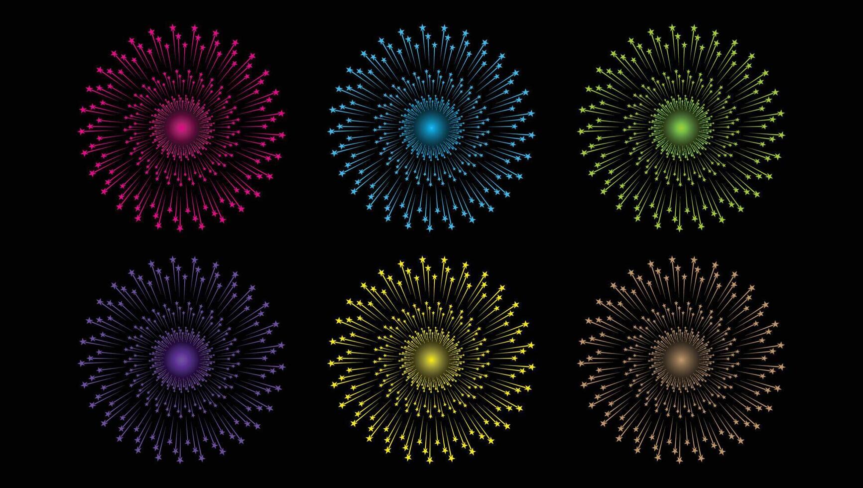 Fireworks Celebration Design Elements for making lighting designs vectors  illustrations 6