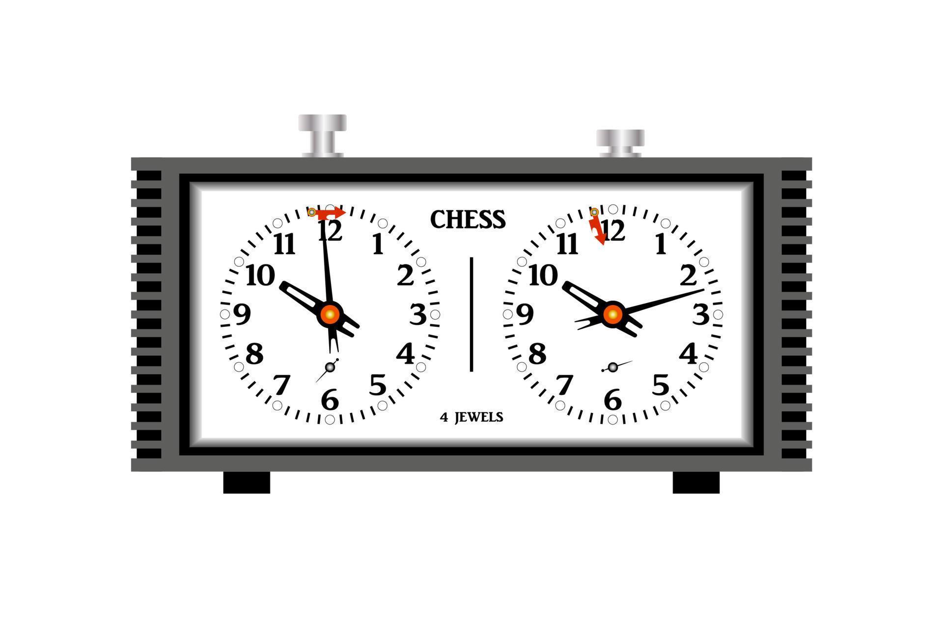 Chess clock, typical analog chess clock vector illustration 17360094