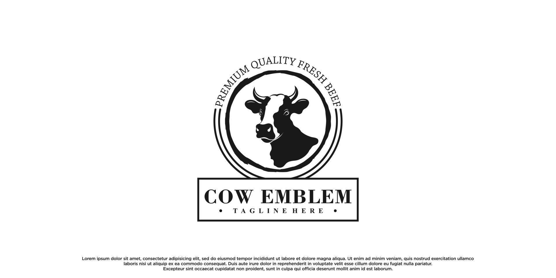 Cow logo design with unique concept Premium Vector part 2