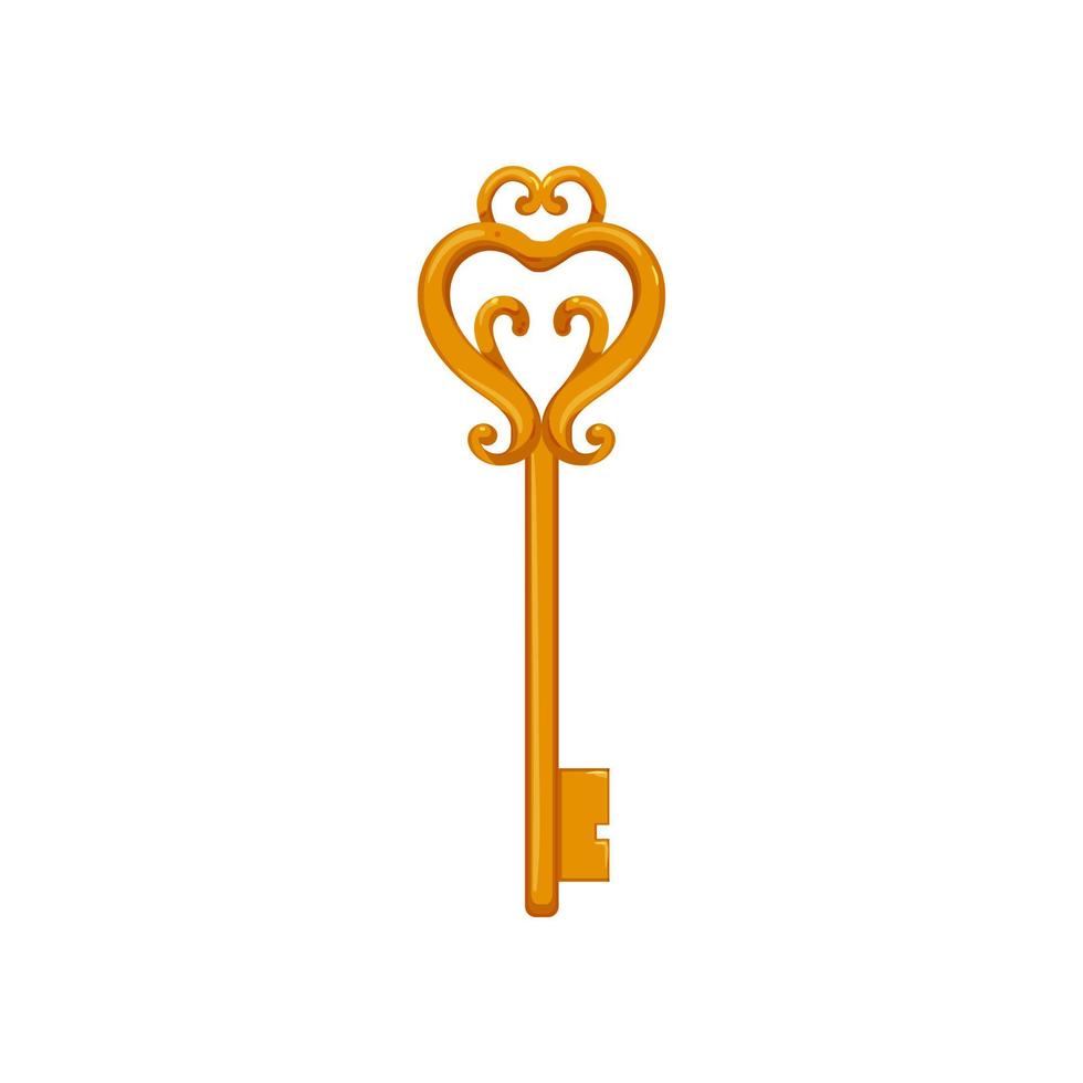 secret key vintage cartoon vector illustration