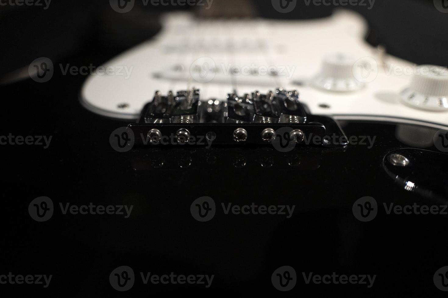 detalle de guitarra eléctrica de cerca foto