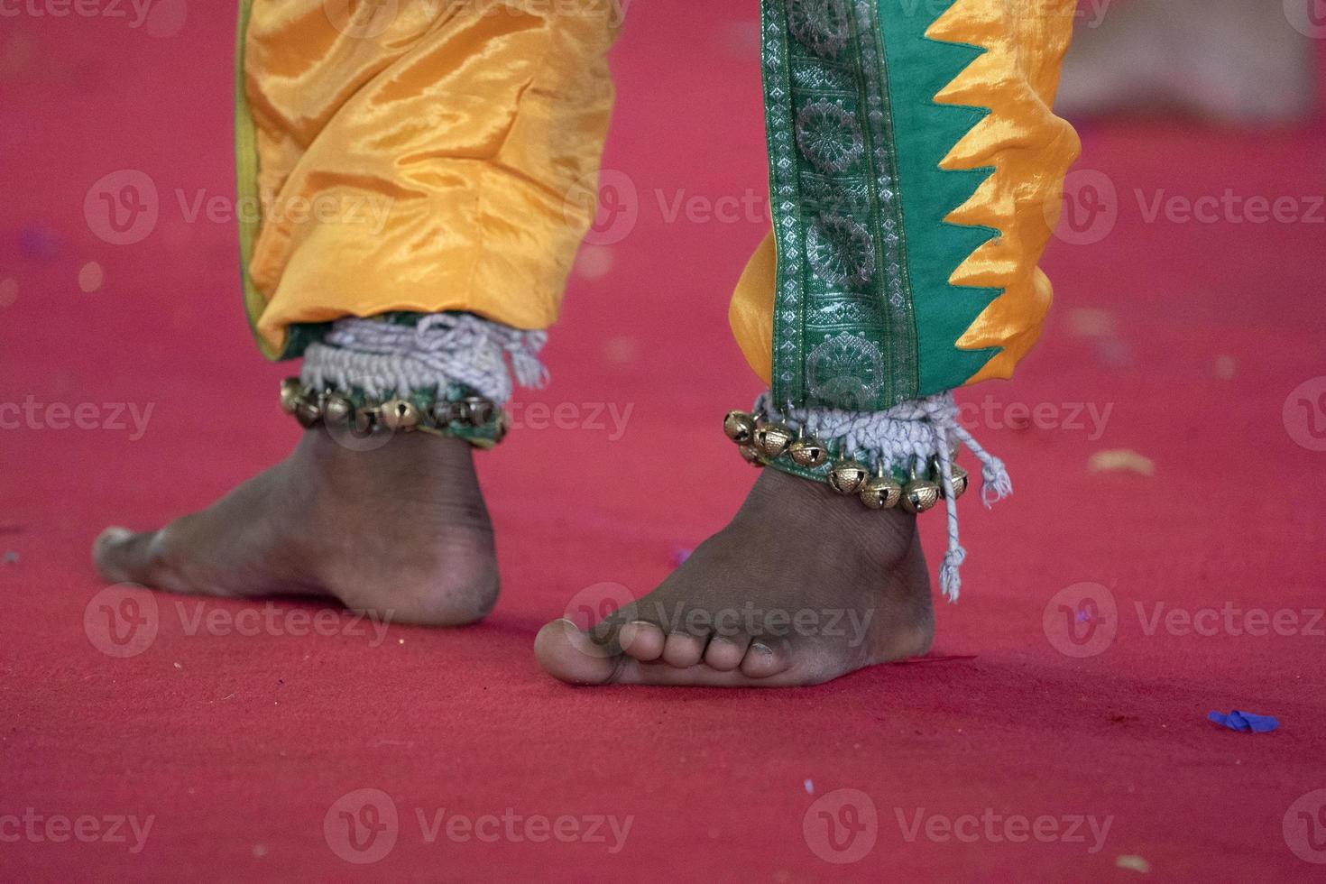 India traditional dance foot detail photo