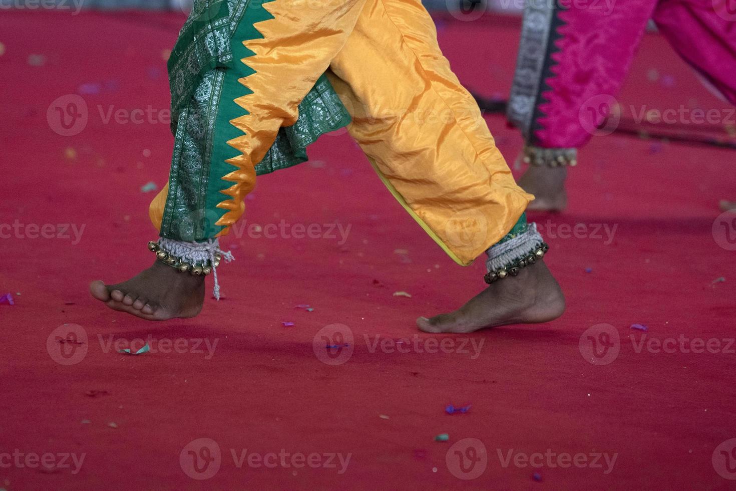 India traditional dance foot detail photo