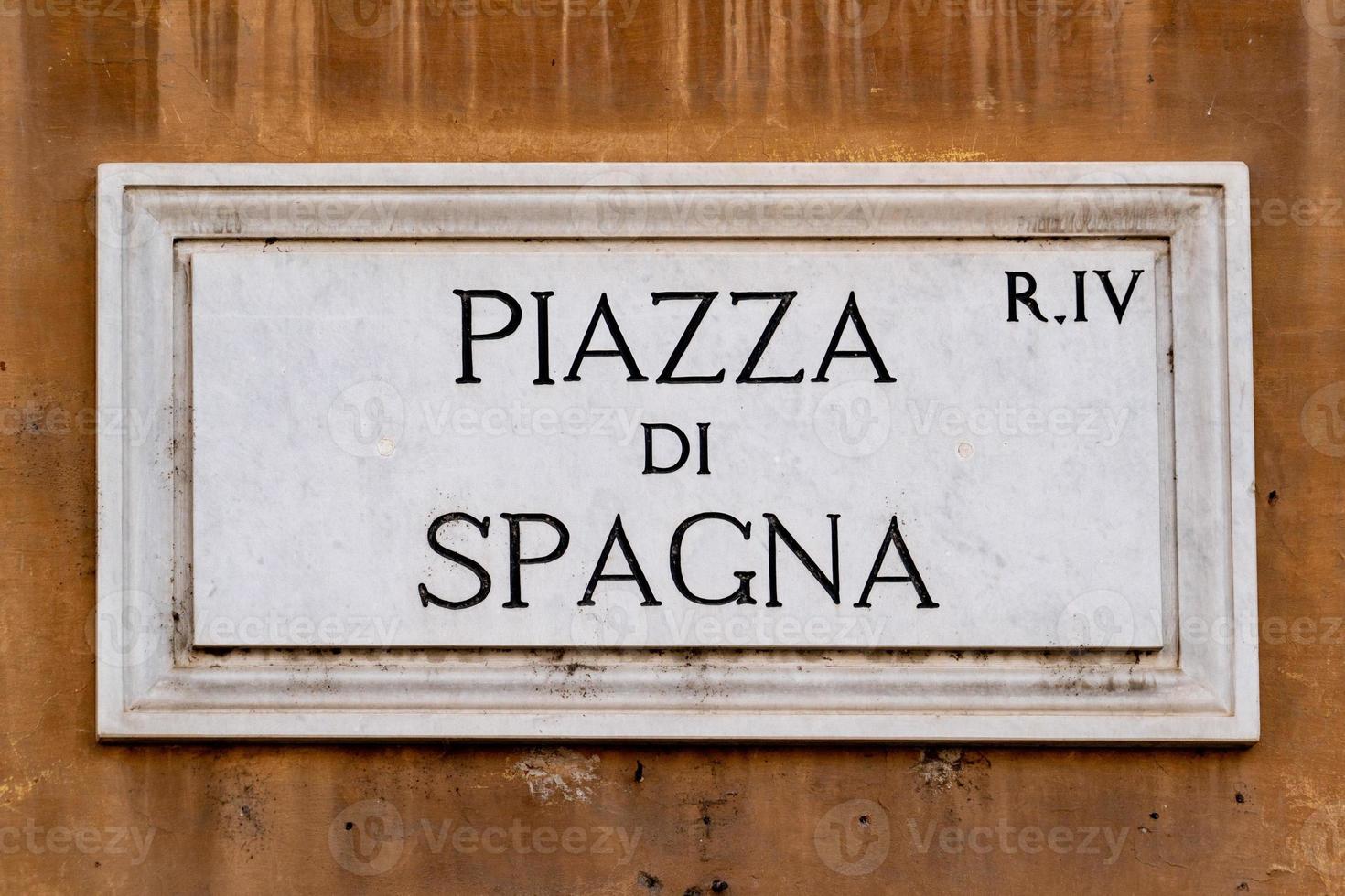 piazza di spagna, roma, calle, señal foto