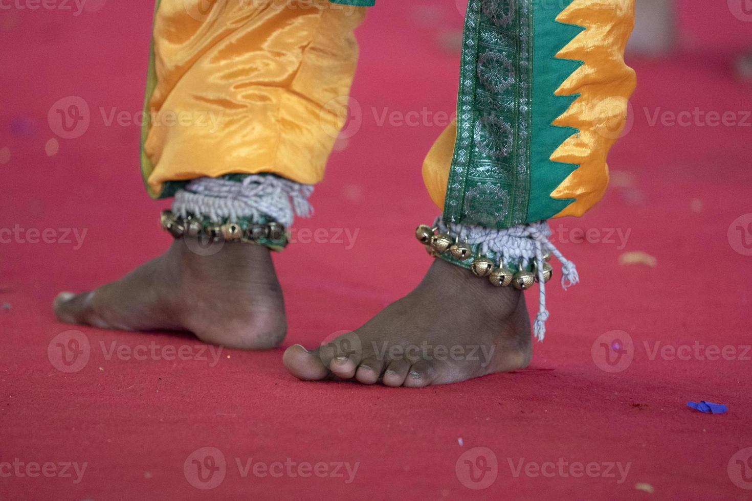 India traditional dance foot detail photo