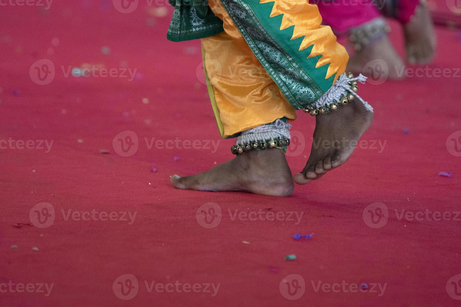 India traditional dance foot detail photo