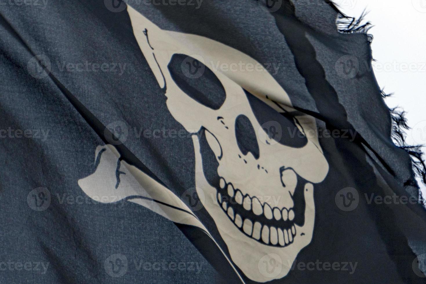 waving pirate flag jolly roger photo