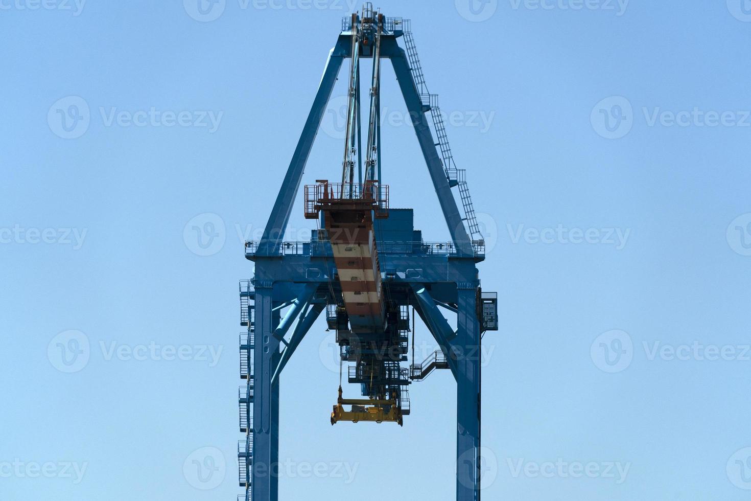 harbour container crane operating photo