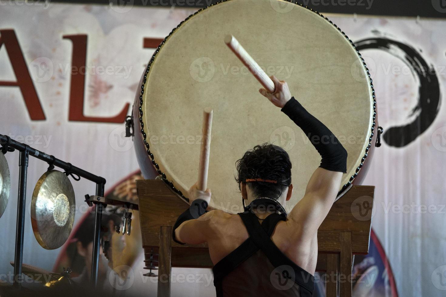 Japanese drummer in action photo