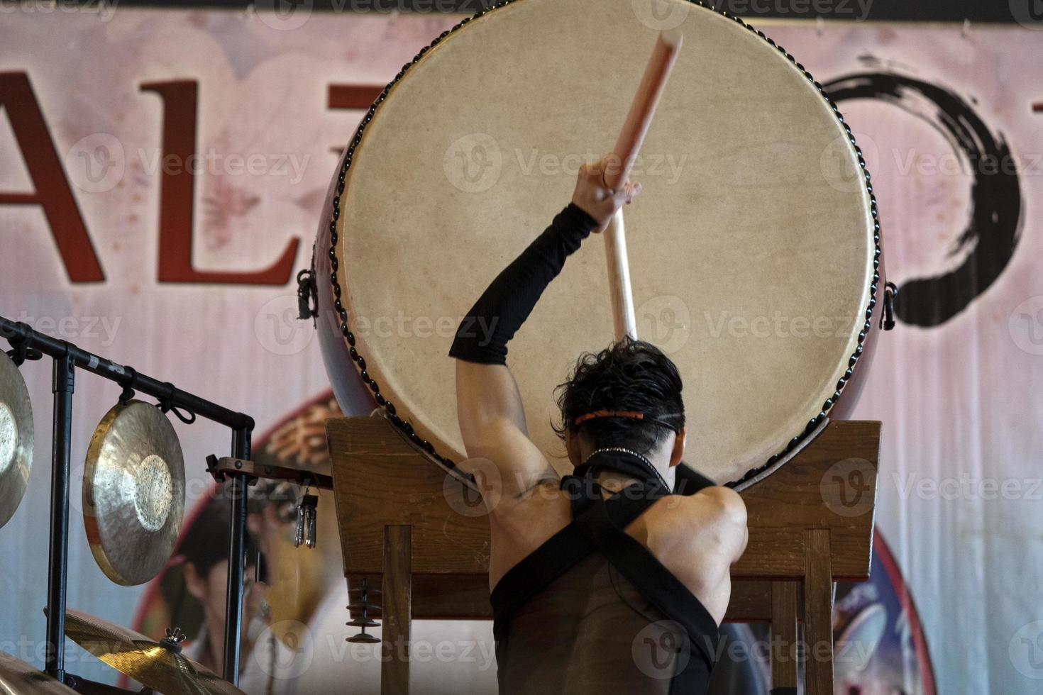 Japanese drummer in action photo