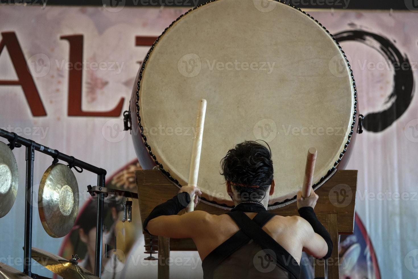 Japanese drummer in action photo