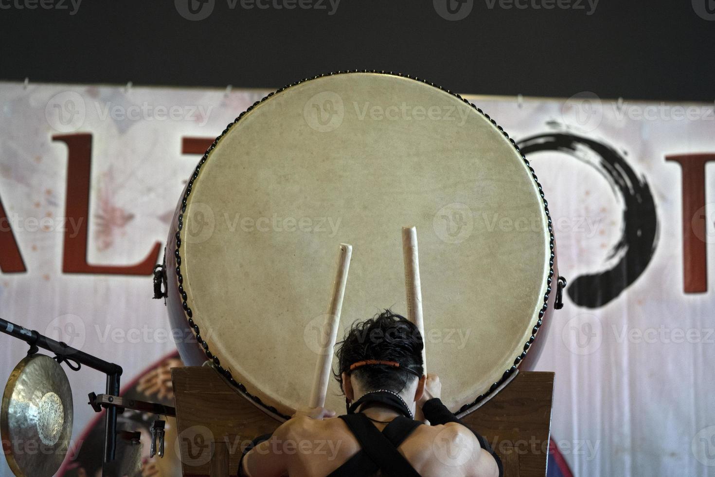 Japanese drummer in action photo