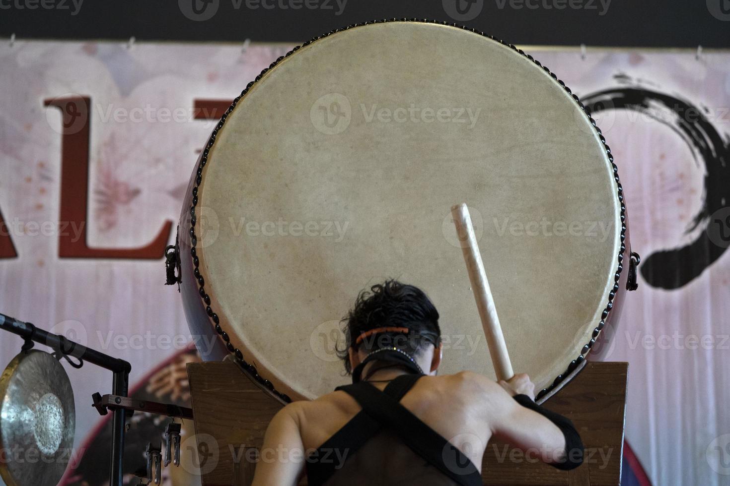 Japanese drummer in action photo