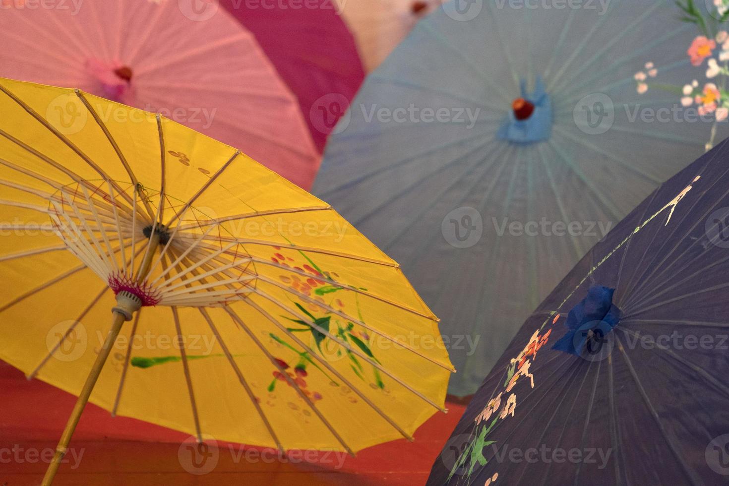 many japanese umbrella photo