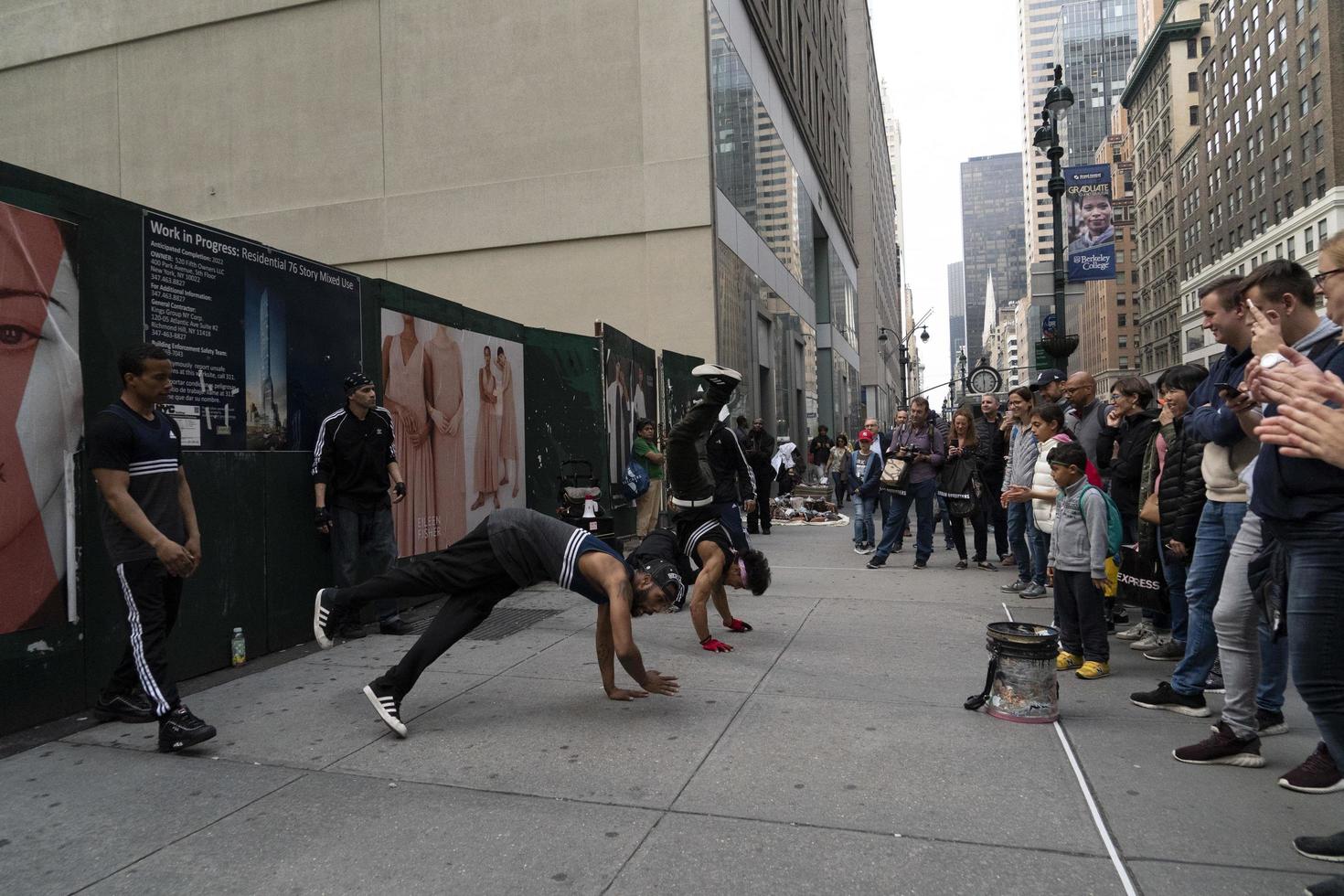 NEW YORK, USA - MAY 7 2019 - Break dancer in 5th avenue photo