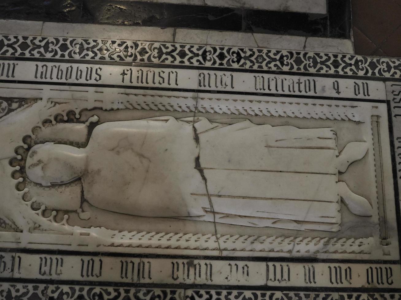 Medieval tomb inside santa croce church Florence, Italy, 2022 photo