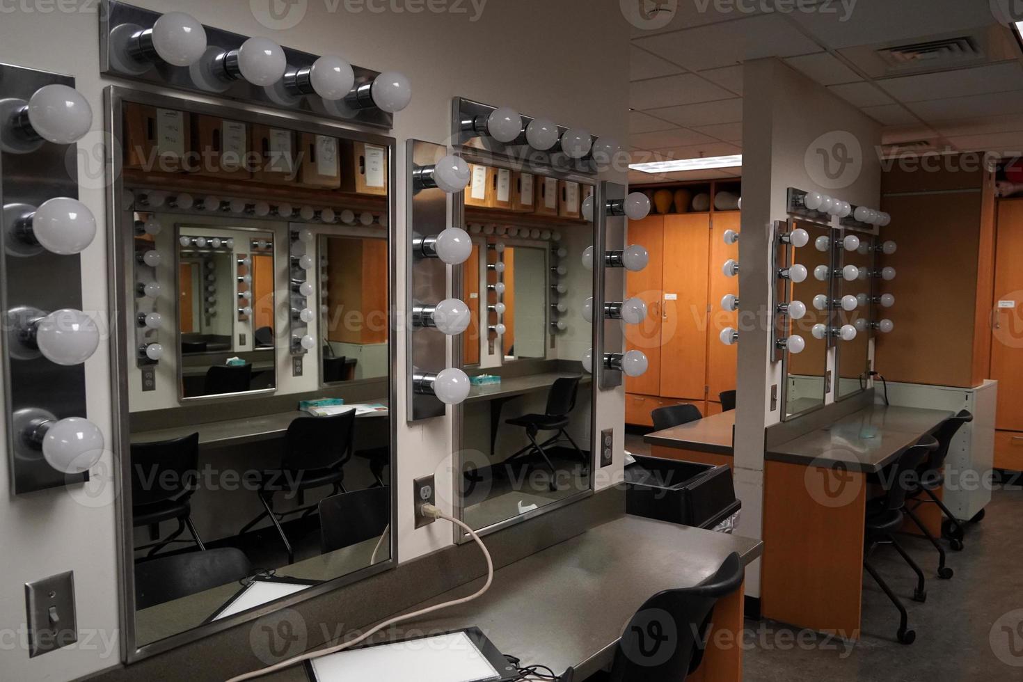 theater changing room make up mirror photo