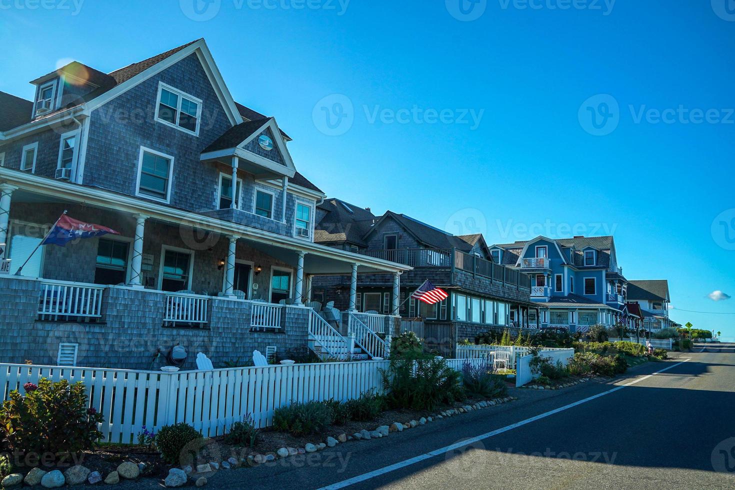 martha vineyard gingerbread colorful houses photo