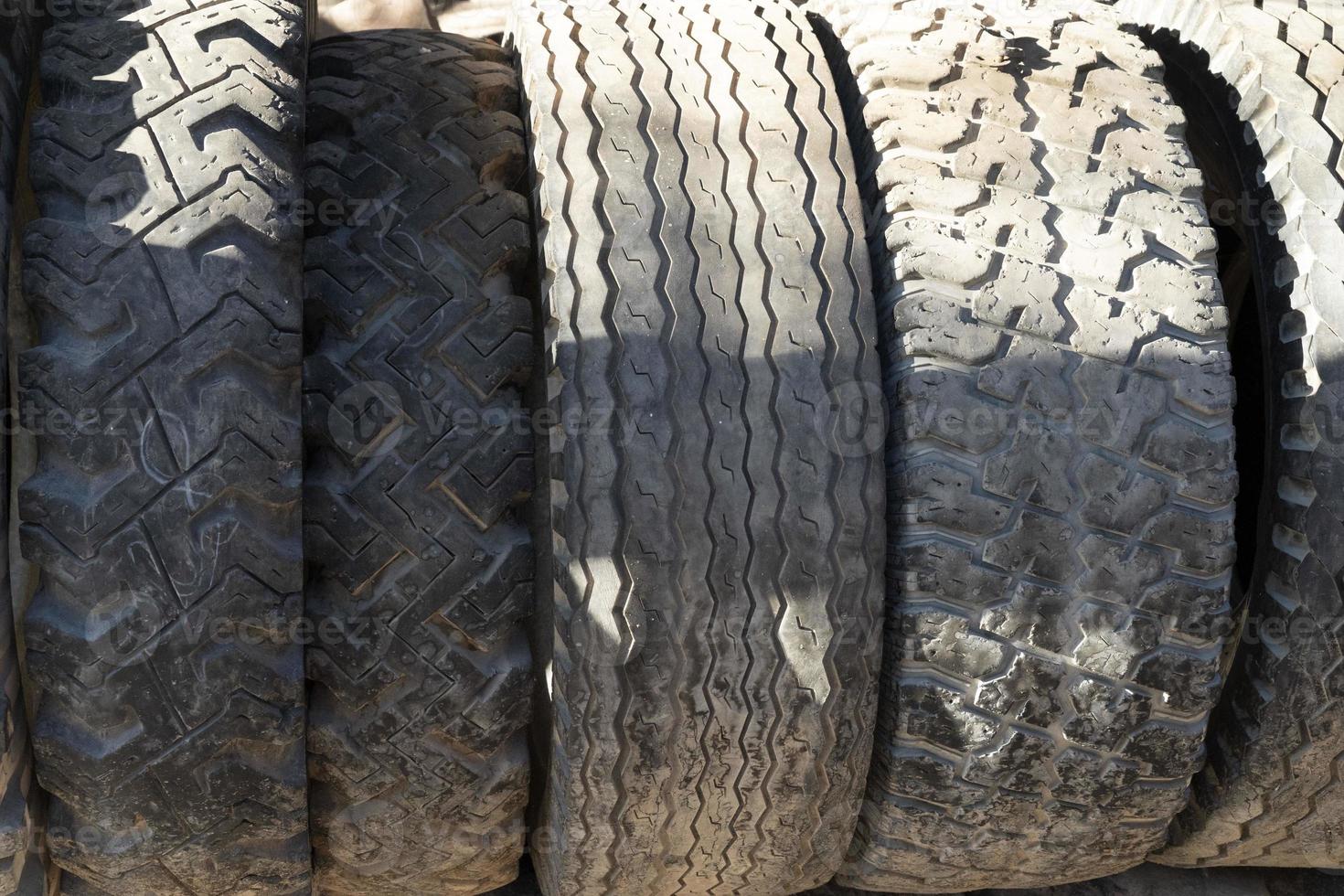 lot of old tires detail photo